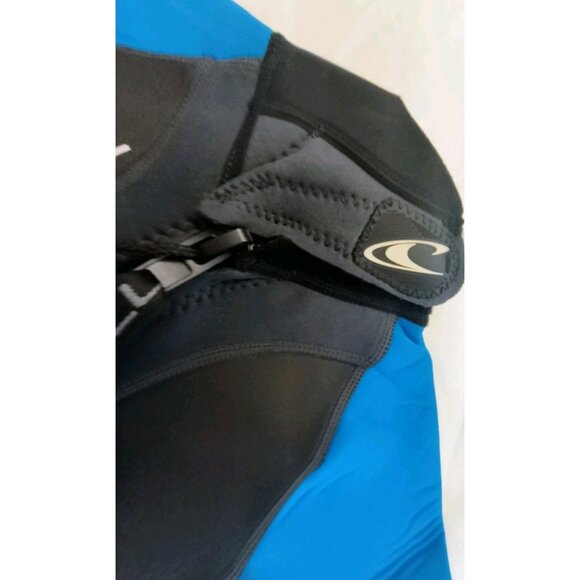 Kids Size US 6 O'Neill Black/Blue Rash Guard Nylon Spandex Zip Back - Picture 7 of 13